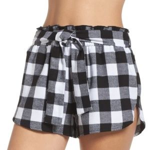 MAKE + MODEL Tie Waist Flannel Shorts